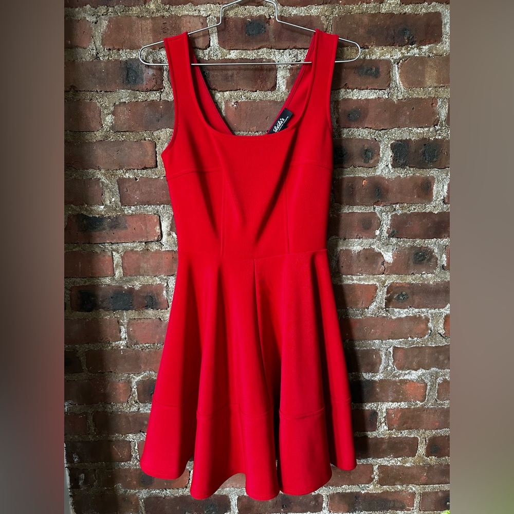 Red flirty dress